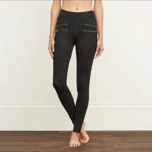 ABERCROMBIE & FITCH Moto Zipper Ponte Legging
Black Size M - Picture 1 of 4